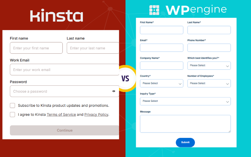 Kinsta vs wpengine : Onboarding & Getting Started